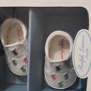 Ralph Lauren Kids' White Slip-On Shoes Size 0